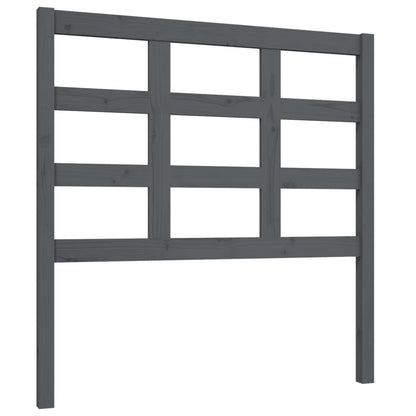 vidaXL Kopfteil Grau 95,5x4x100 cm Massivholz Kiefer