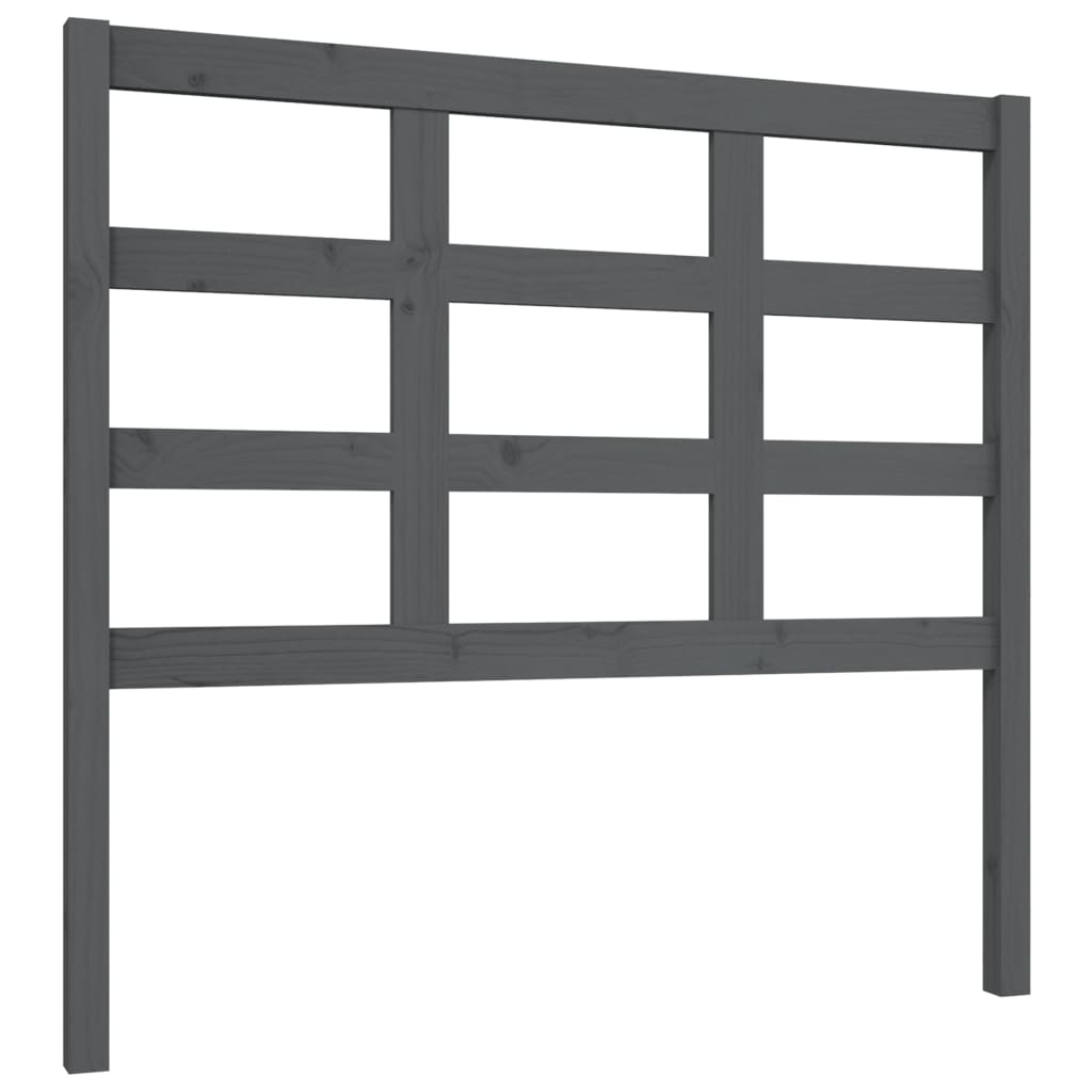 vidaXL Bett-Kopfteil Grau 105,5x4x100 cm Massivholz Kiefer