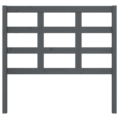 vidaXL Bett-Kopfteil Grau 105,5x4x100 cm Massivholz Kiefer