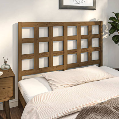 vidaXL Tête de lit Bois de pin massif marron miel 125,5x4x100 cm