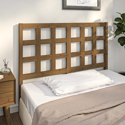 vidaXL Tête de lit Bois de pin massif marron miel 125,5x4x100 cm