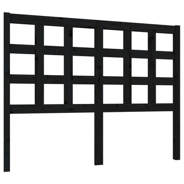 vidaXL Kopfteil Schwarz 125,5x4x100 cm Massivholz Kiefer