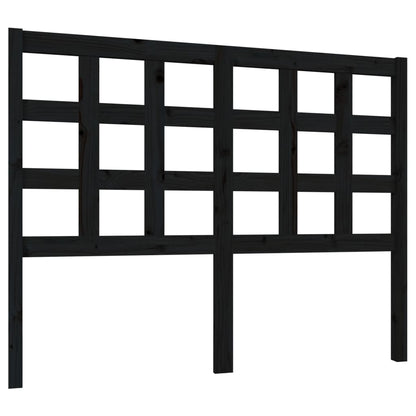 vidaXL Kopfteil Schwarz 125,5x4x100 cm Massivholz Kiefer