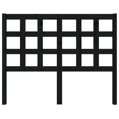 vidaXL Kopfteil Schwarz 125,5x4x100 cm Massivholz Kiefer