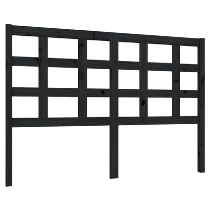 vidaXL Kopfteil Schwarz 140,5x4x100 cm Massivholz Kiefer