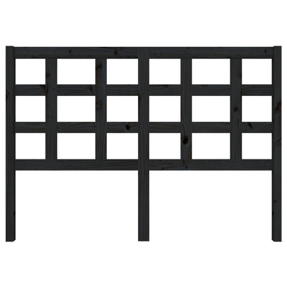 vidaXL Kopfteil Schwarz 140,5x4x100 cm Massivholz Kiefer