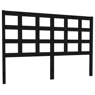 vidaXL Kopfteil Schwarz 145,5x4x100 cm Massivholz Kiefer