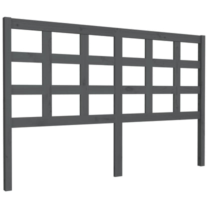 vidaXL Tête de lit gris 156x4x100 cm Bois de pin massif