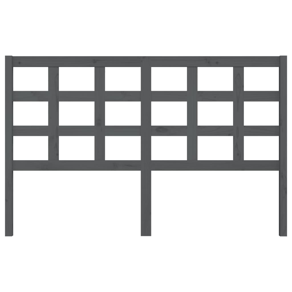 vidaXL Tête de lit gris 156x4x100 cm Bois de pin massif