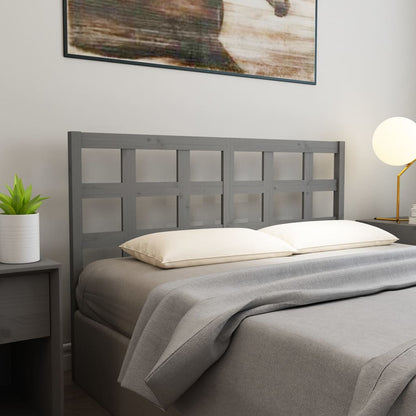 vidaXL Tête de lit gris 156x4x100 cm Bois de pin massif