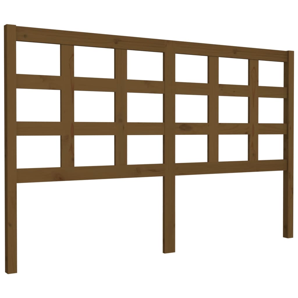 vidaXL Tête de lit Marron Miel 156x4x100 cm Bois de pin massif