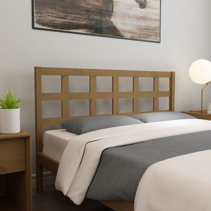 vidaXL Tête de lit Marron Miel 156x4x100 cm Bois de pin massif