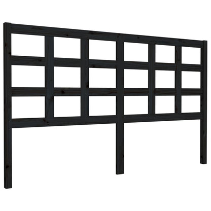 vidaXL Tête de lit Noir 165,5x4x100 cm Bois de pin massif