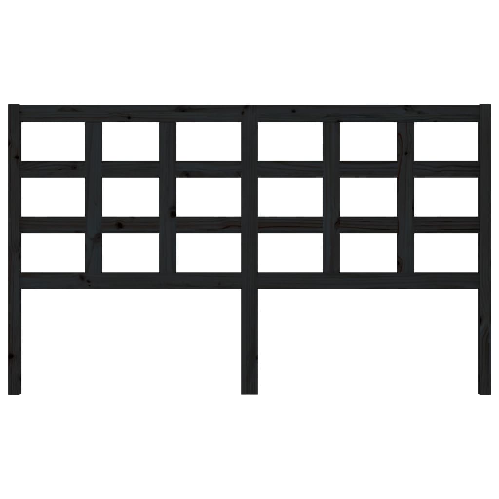 vidaXL Tête de lit Noir 165,5x4x100 cm Bois de pin massif