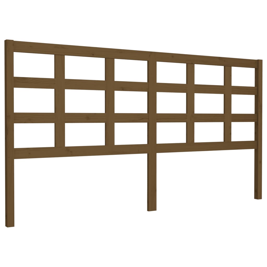 vidaXL Tête de lit Bois de pin massif Marron miel 185,5x4x100 cm