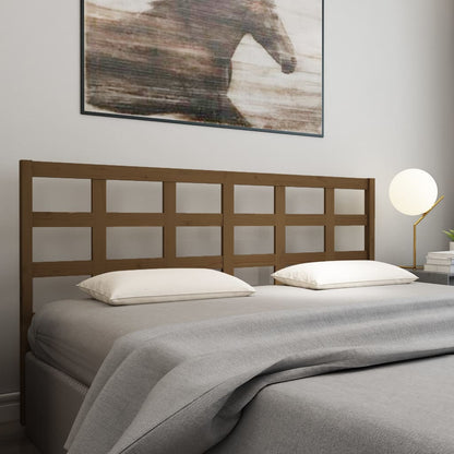 vidaXL Tête de lit Bois de pin massif Marron miel 185,5x4x100 cm