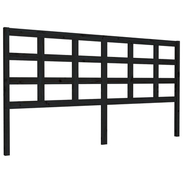 vidaXL Tête de lit Noir 185,5x4x100 cm Bois de pin massif