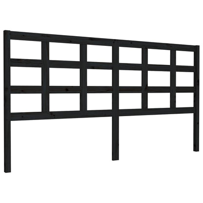 vidaXL Tête de lit Noir 185,5x4x100 cm Bois de pin massif