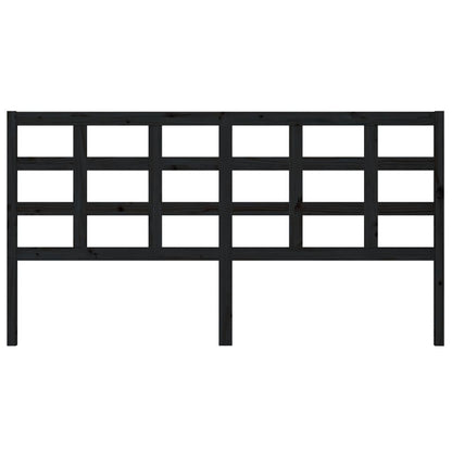 vidaXL Tête de lit Noir 185,5x4x100 cm Bois de pin massif