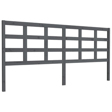 vidaXL Tête de lit gris 205,5x4x100 cm Bois de pin massif