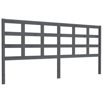 vidaXL Tête de lit gris 205,5x4x100 cm Bois de pin massif