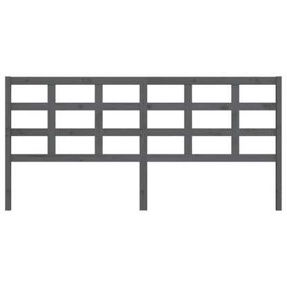 vidaXL Tête de lit gris 205,5x4x100 cm Bois de pin massif