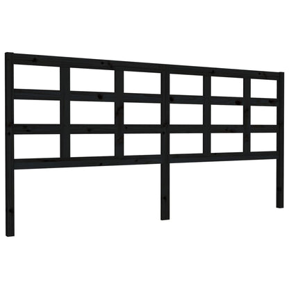 vidaXL Tête de lit Noir 205,5x4x100 cm Bois de pin massif