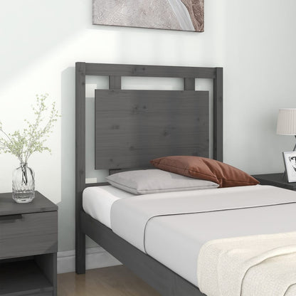vidaXL Tête de lit Gris 80,5x4x100 cm Bois de pin massif