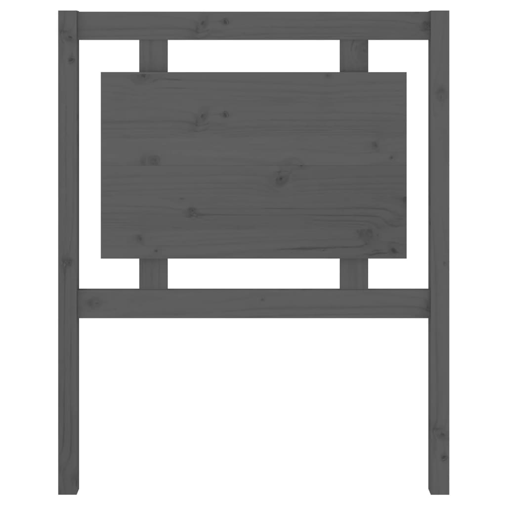 vidaXL Tête de lit Gris 80,5x4x100 cm Bois de pin massif
