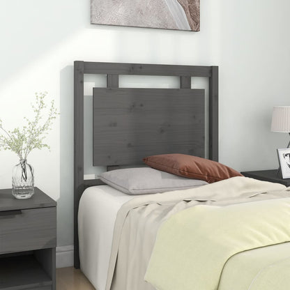 vidaXL Tête de lit Gris 80,5x4x100 cm Bois de pin massif