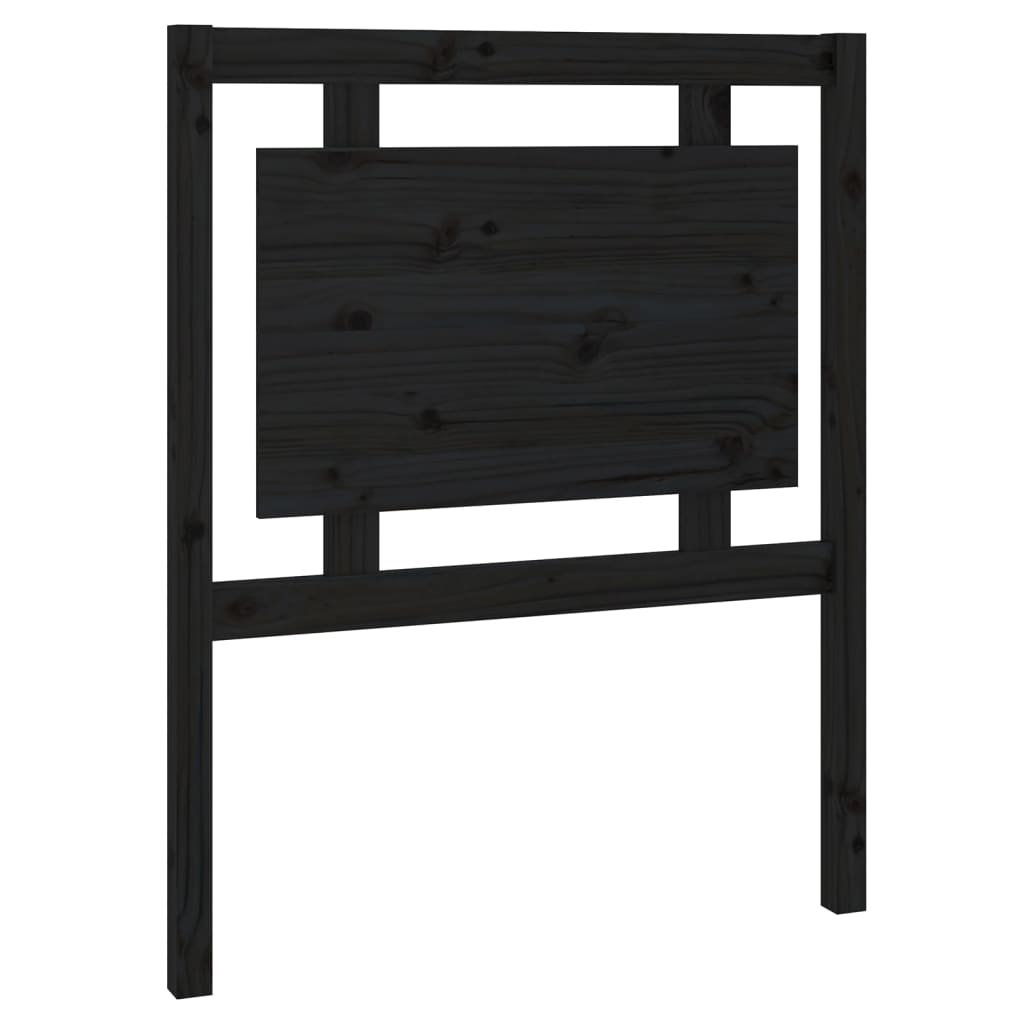 vidaXL Tête de lit Noir 80,5x4x100 cm Bois de pin massif
