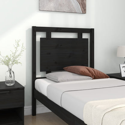 vidaXL Tête de lit Noir 80,5x4x100 cm Bois de pin massif