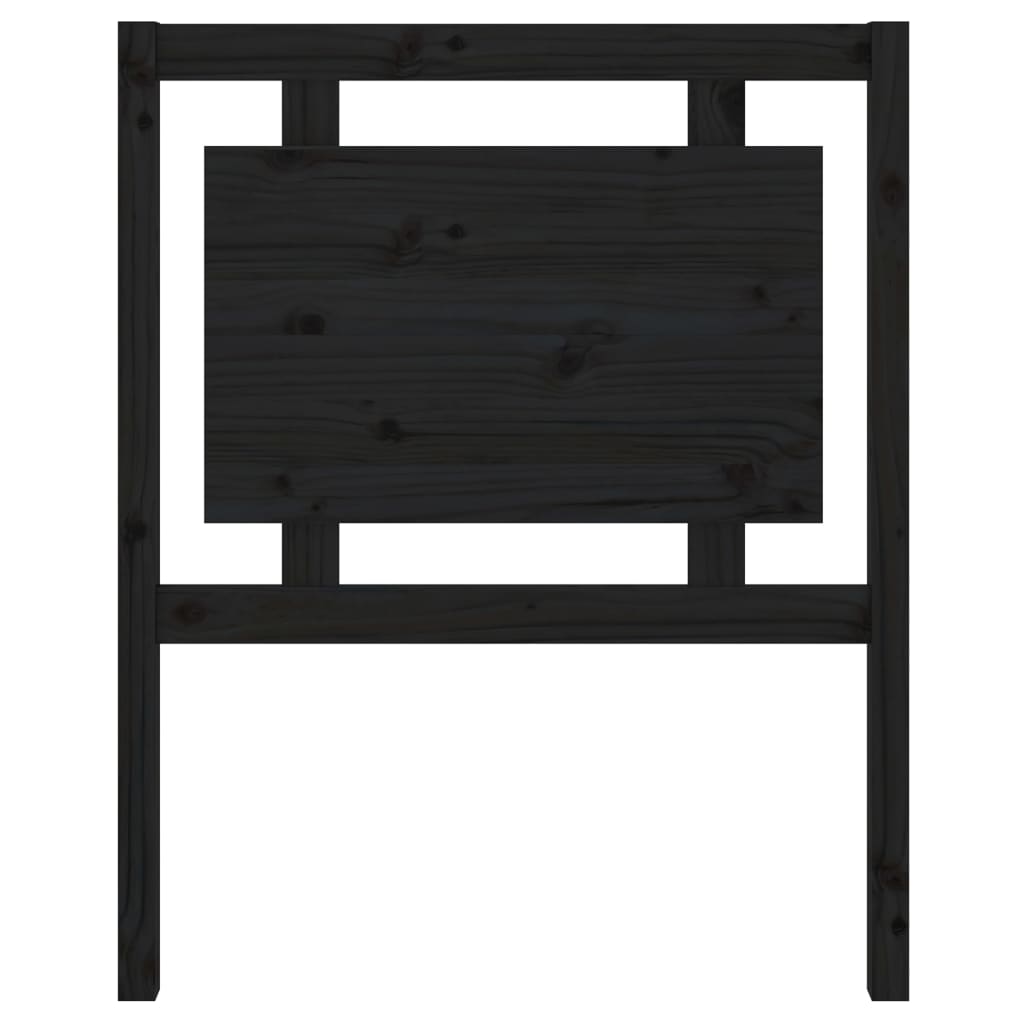 vidaXL Tête de lit Noir 80,5x4x100 cm Bois de pin massif