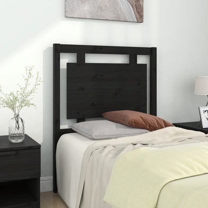 vidaXL Tête de lit Noir 80,5x4x100 cm Bois de pin massif