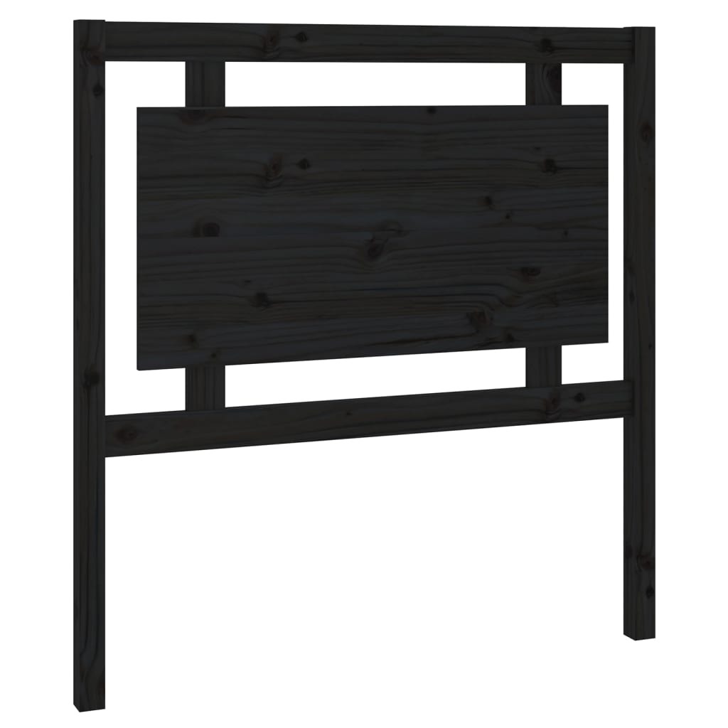 vidaXL Kopfteil Schwarz 95,5x4x100 cm Massivholz Kiefer