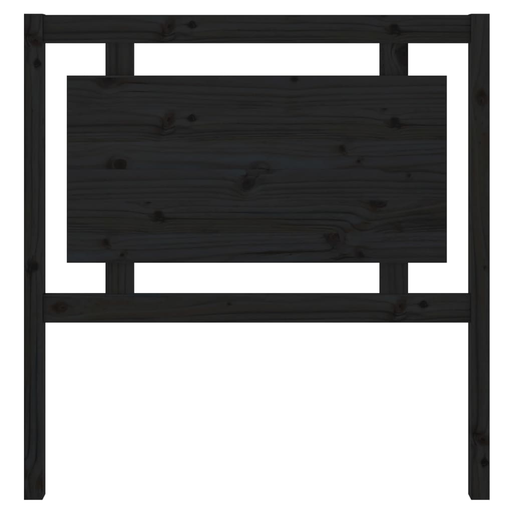 vidaXL Kopfteil Schwarz 95,5x4x100 cm Massivholz Kiefer