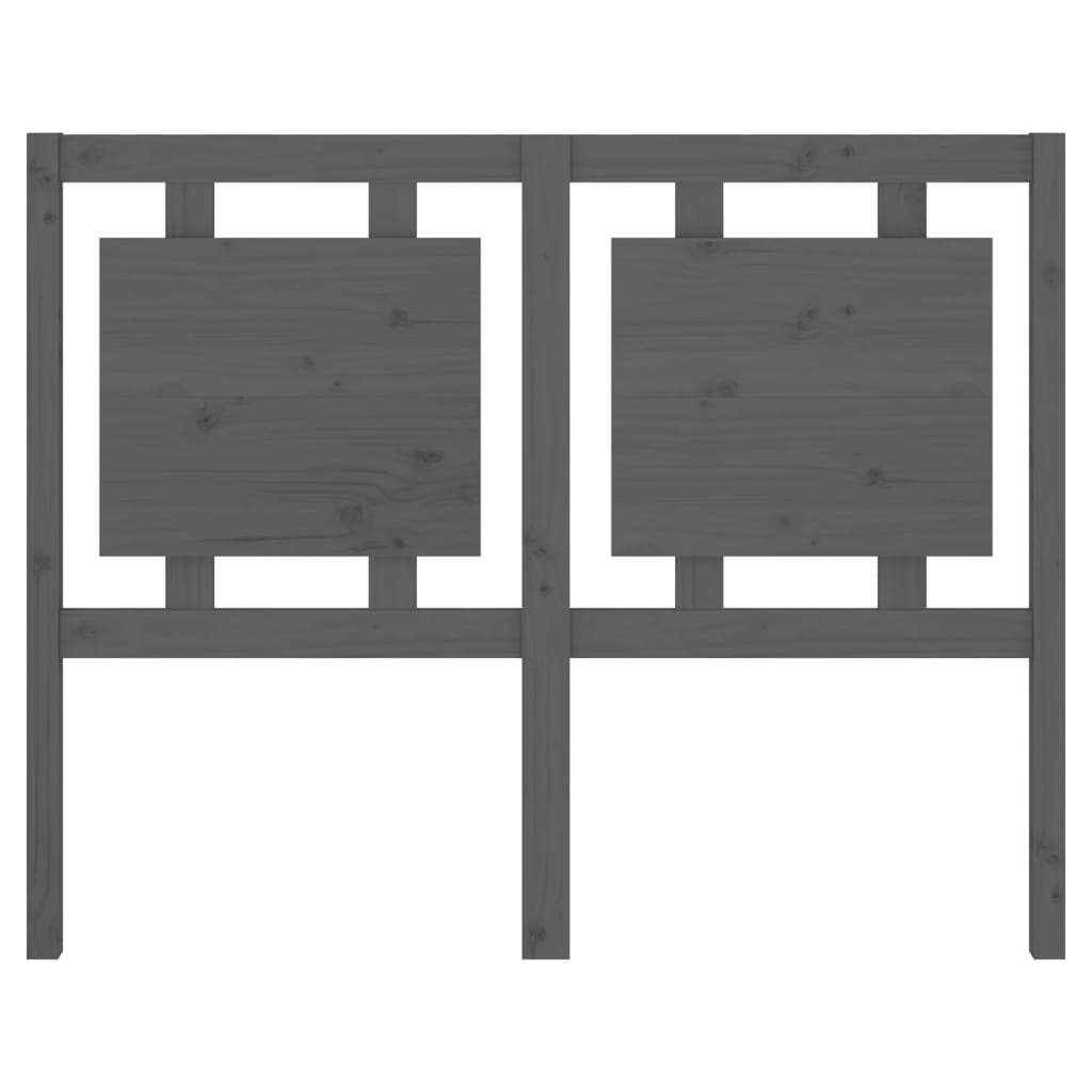vidaXL Kopfteil Grau 125,5x4x100 cm Massivholz Kiefer