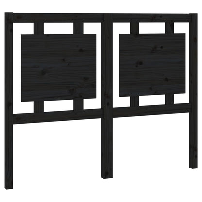vidaXL Kopfteil Schwarz 125,5x4x100 cm Massivholz Kiefer