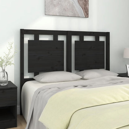 vidaXL Kopfteil Schwarz 125,5x4x100 cm Massivholz Kiefer