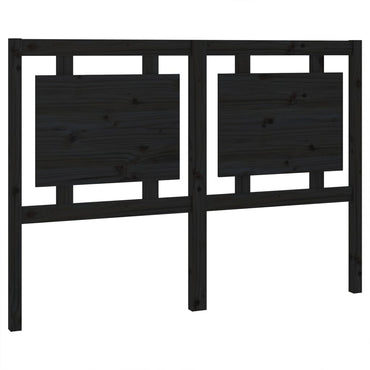 vidaXL Kopfteil Schwarz 140,5x4x100 cm Massivholz Kiefer