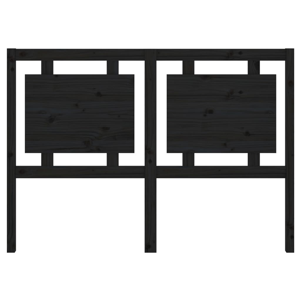 vidaXL Kopfteil Schwarz 140,5x4x100 cm Massivholz Kiefer