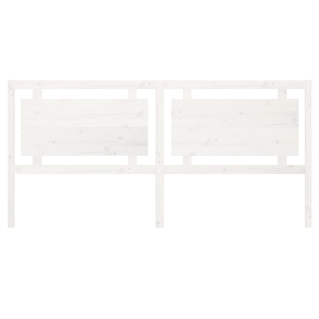 vidaXL Kopfteil Weiß 205,5x4x100 cm Massivholz Kiefer