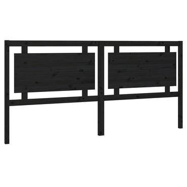 vidaXL Kopfteil Schwarz 205,5x4x100 cm Massivholz Kiefer