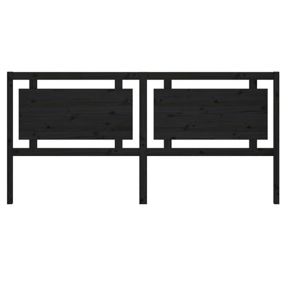 vidaXL Kopfteil Schwarz 205,5x4x100 cm Massivholz Kiefer
