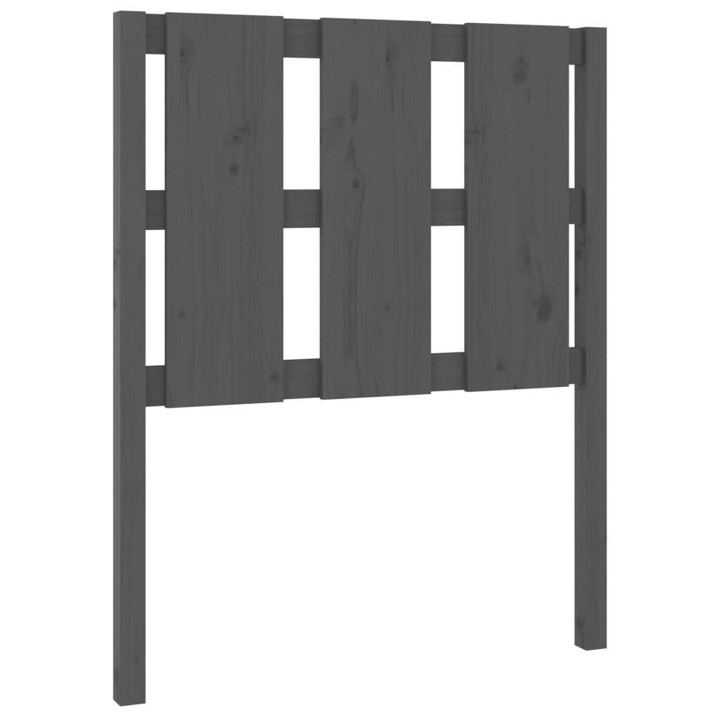 vidaXL Tête de lit Gris 80,5x4x100 cm Bois de pin massif