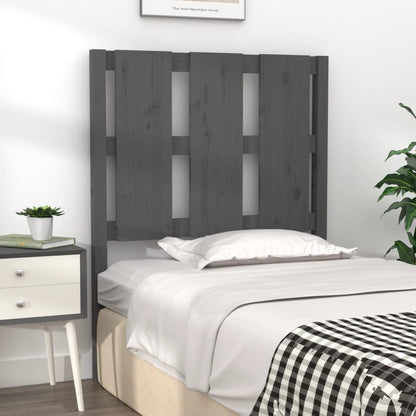 vidaXL Tête de lit Gris 80,5x4x100 cm Bois de pin massif