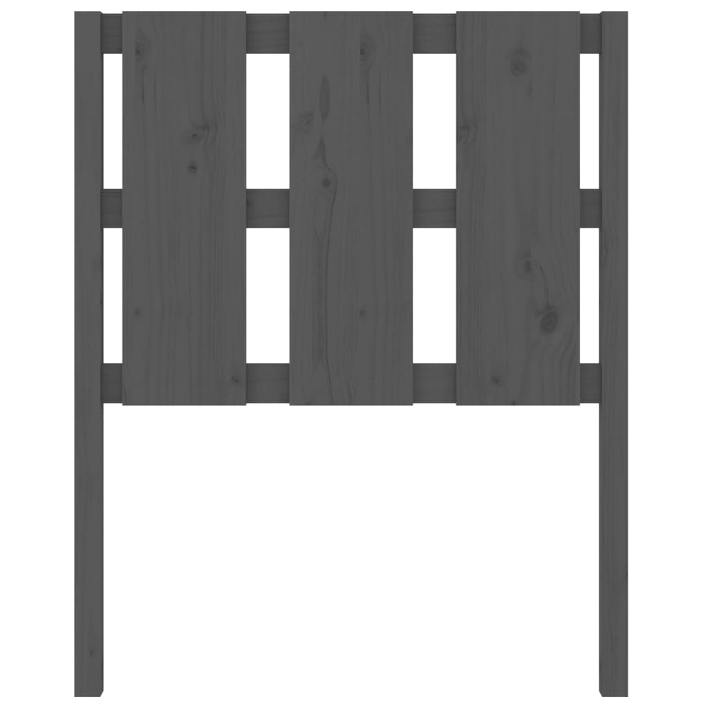 vidaXL Tête de lit Gris 80,5x4x100 cm Bois de pin massif