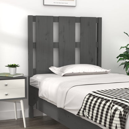 vidaXL Tête de lit Gris 80,5x4x100 cm Bois de pin massif