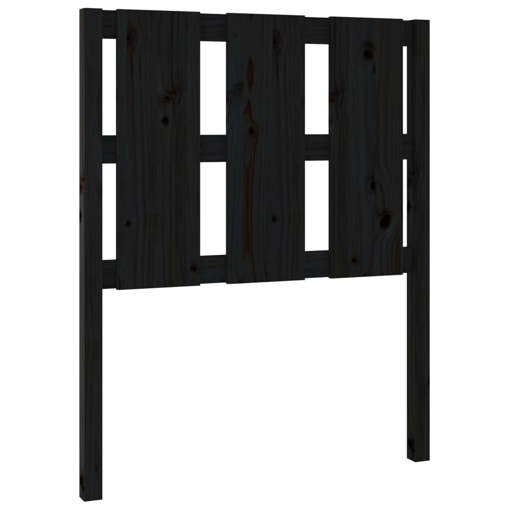 vidaXL Tête de lit Noir 80,5x4x100 cm Bois de pin massif