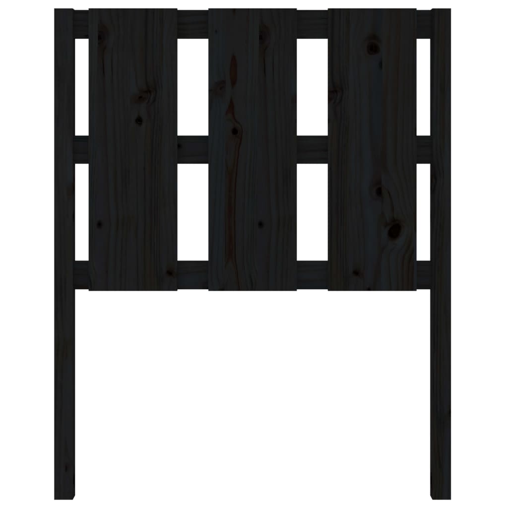 vidaXL Tête de lit Noir 80,5x4x100 cm Bois de pin massif